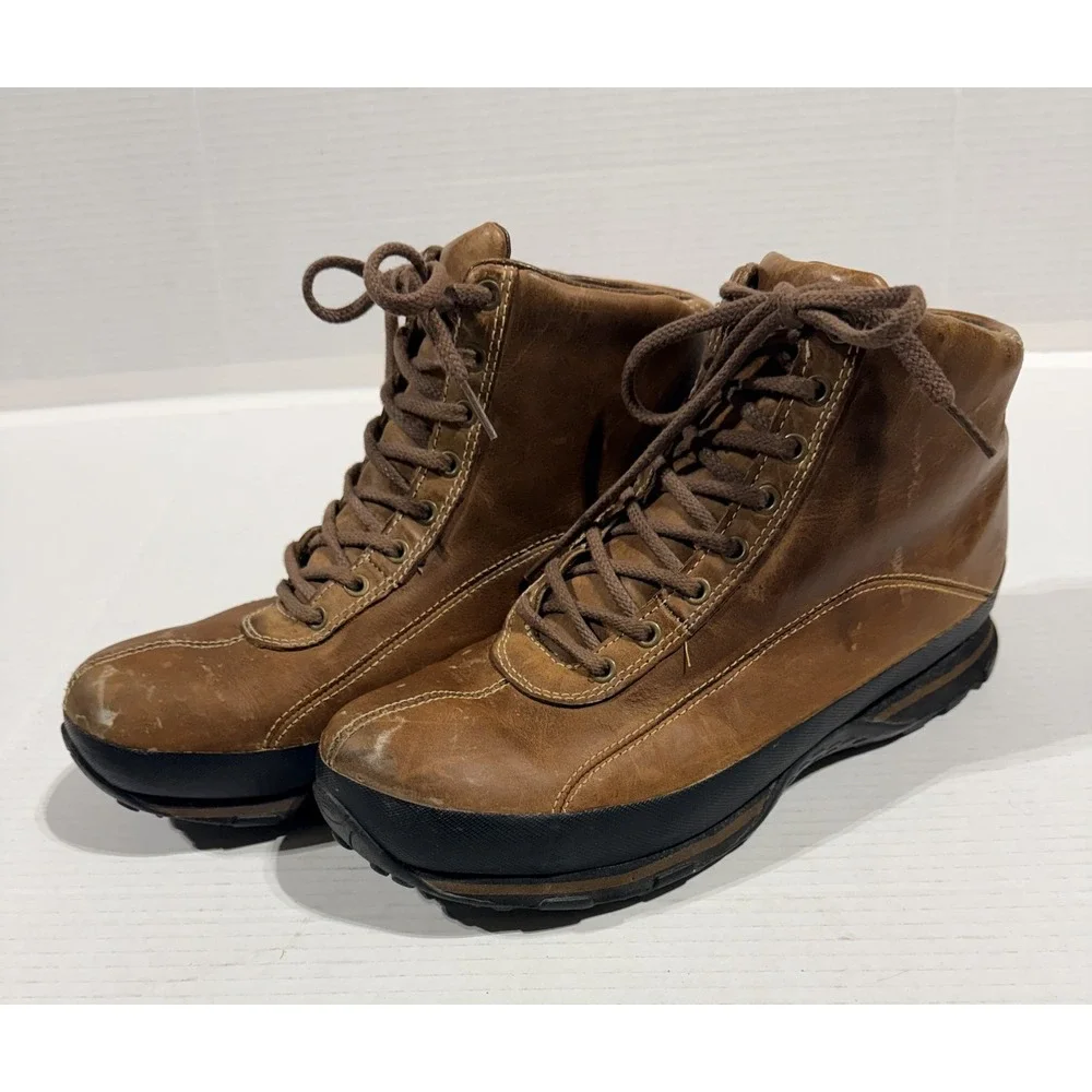 LL BEAN - Men's VTG Brown Waterproof Leather Walking Hiking Boots - Men's 10‎