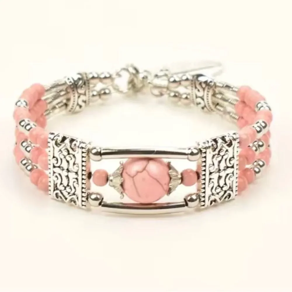 BOHO VINTAGE DESIGN SILVER BRACELET‎