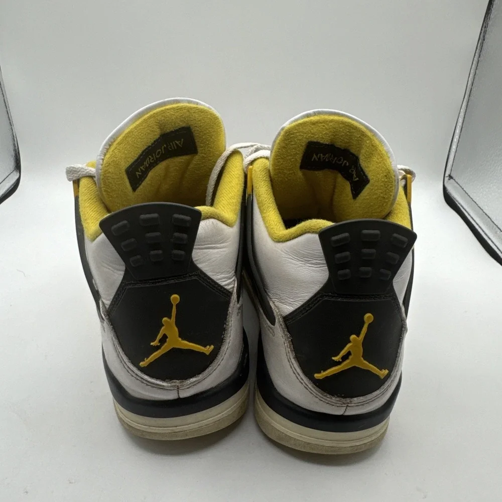 Nike Air Jordan 4 Retro Vivid Sulfur AQ9129-101 Sz 8 Yellow/Black Thunder Cement