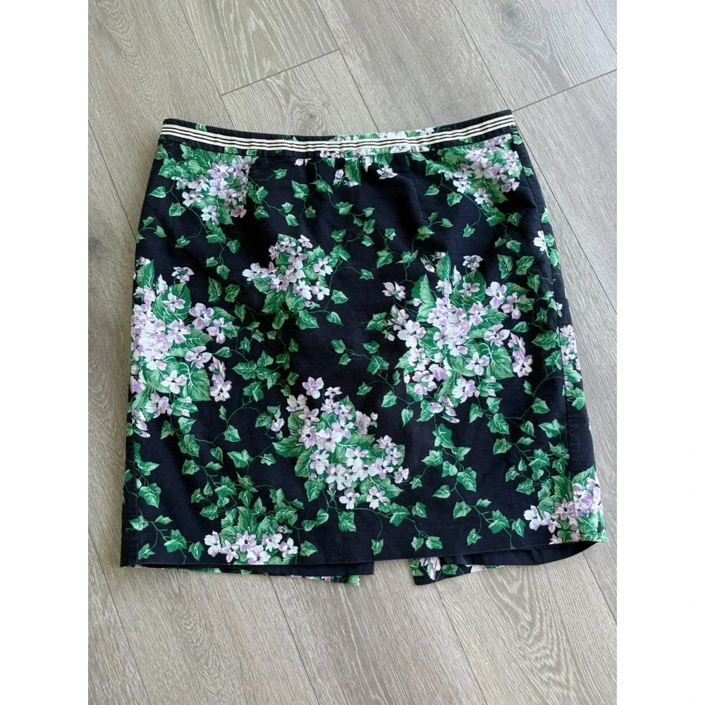 Talbots Womens Black The Oprah Magazine Collection Hydrangea Pencil Skirt Sz 16W