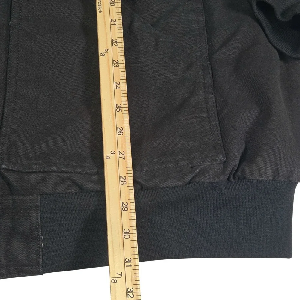 Snap-on Hooded‎ Work Jacket Mens 3XL Gray Black Canvas Quilted Mechanic Heavy