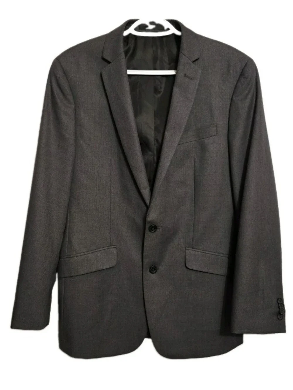 Kenneth Cole Men's Dark Charcoal Two-Button Suit Jacket