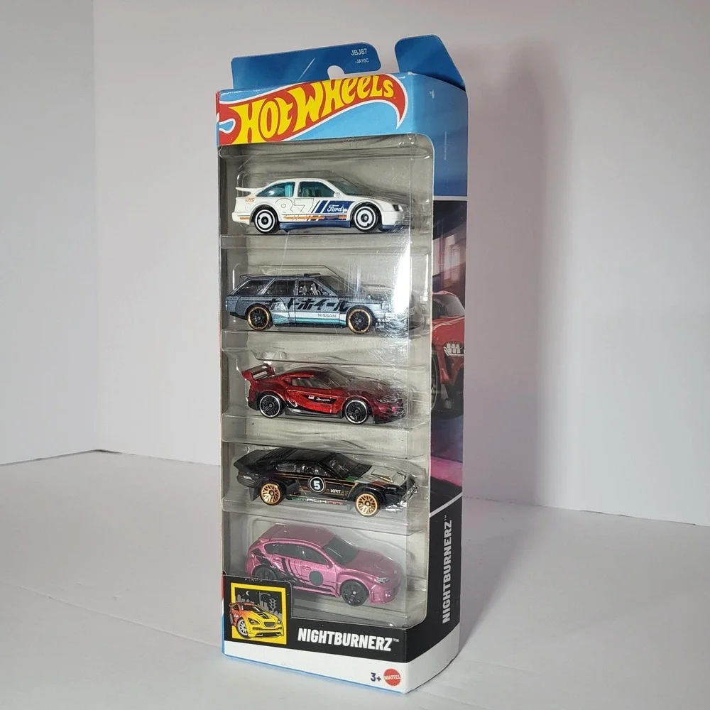 Hot Wheels Night Burnerz 5 Pack‎ Ford Sierra Toyota GR Supra NIB