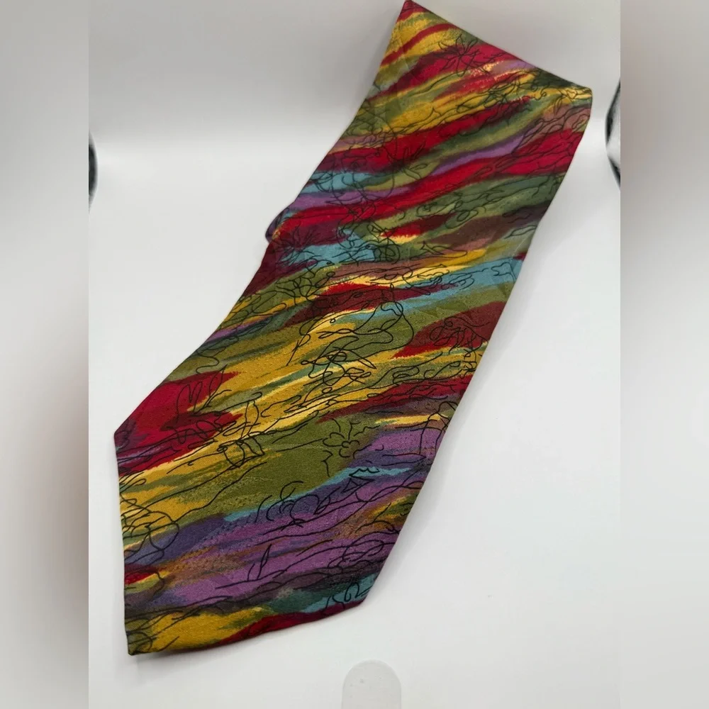 Vintage All silk J. Garcia Collector's Edition Tie Assembled‎ In Mexico