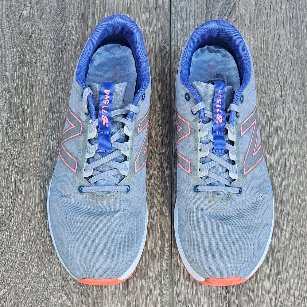 New Balance 715v4 Womens 9 Grey Blue Coral Training Shoes WX715CC4 Low Top