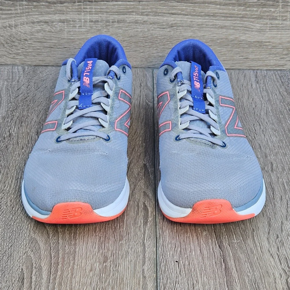 New Balance 715v4 Womens 9 Grey Blue Coral Training Shoes WX715CC4 Low Top