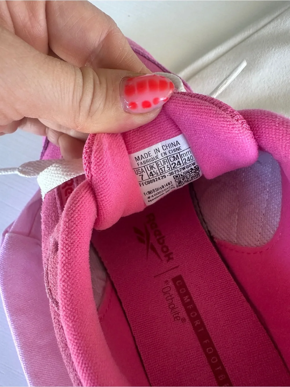 Reebok worn only
