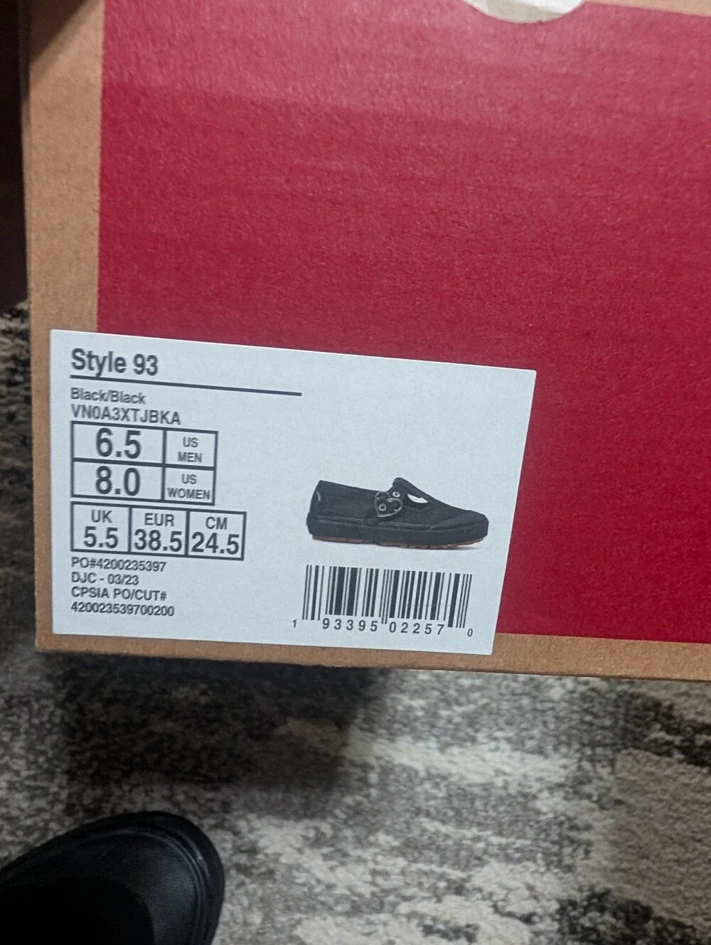 Vans black canvas