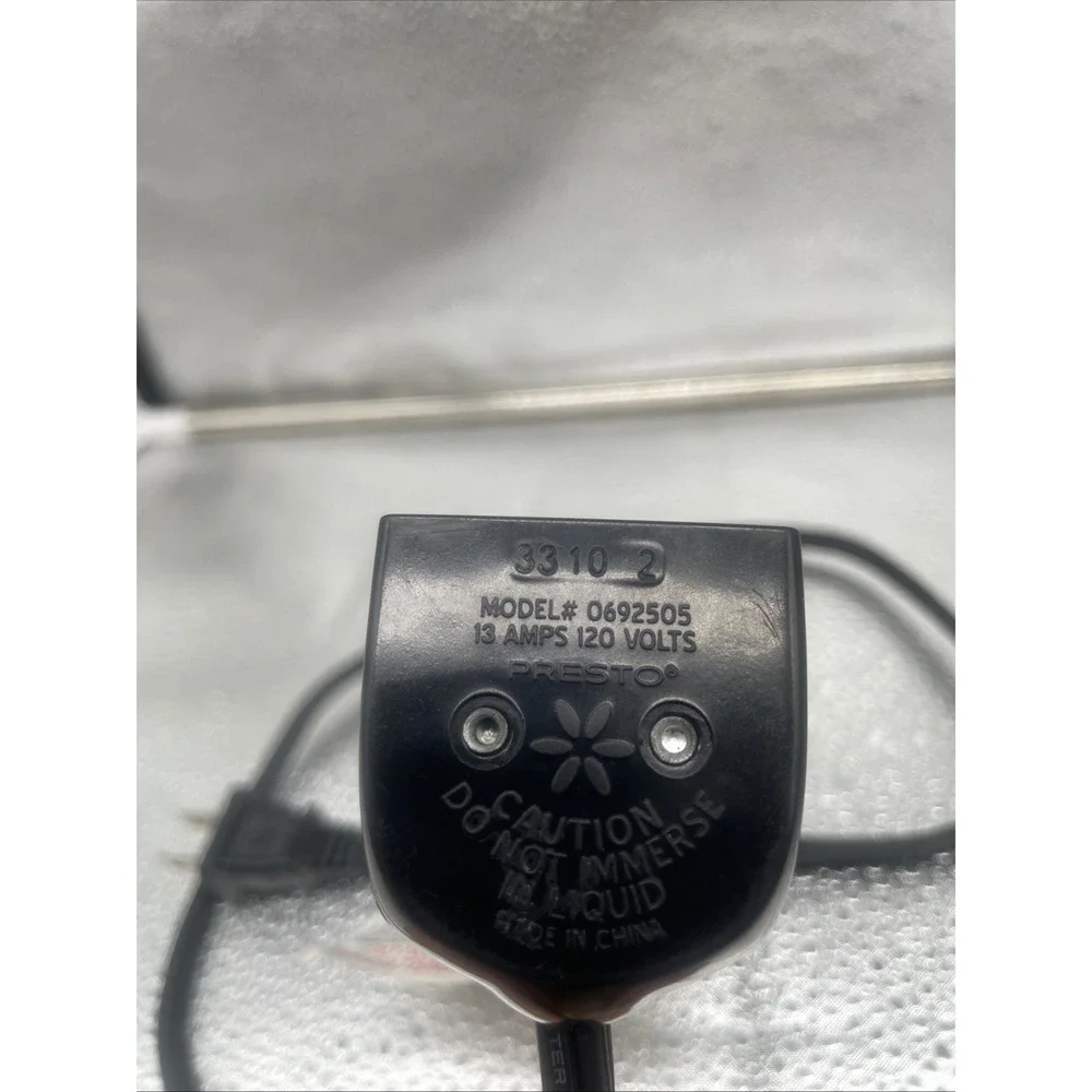 Presto Model 0692505 Deep Fryer Electric Magnetic Power Cord