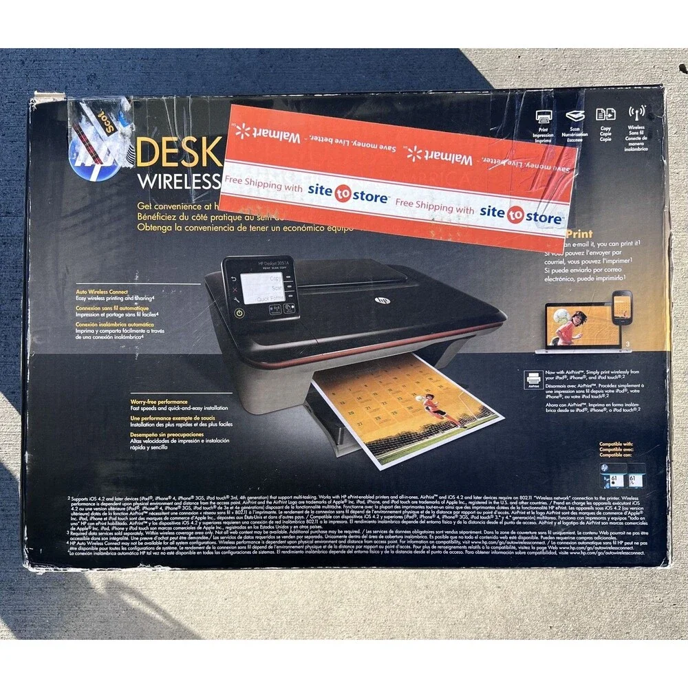 HP DeskJet 3050 All-In-One Wireless Color Inkjet Printer Scanner Copier