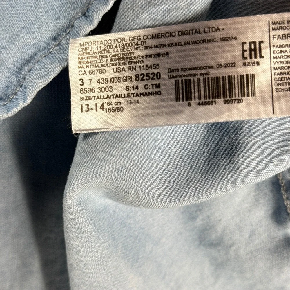 Mango MNG lightweight chambray