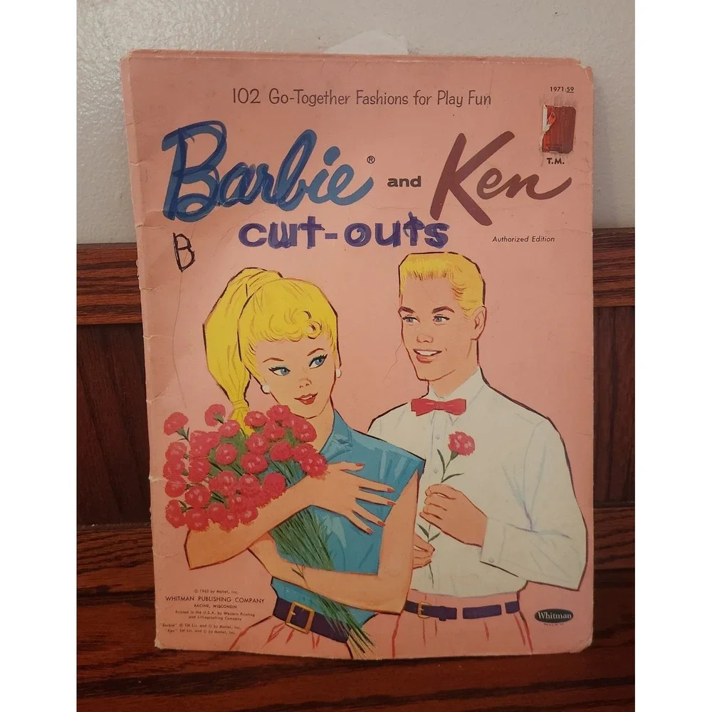 Barbie and Ken Cut-Outs Go Together Fashions Paper Doll Mattel‎ 1962