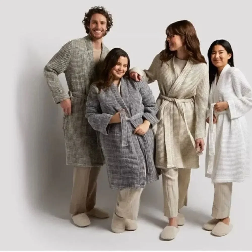Parachute waffle robe unisex lagenlook minimalist freestyle