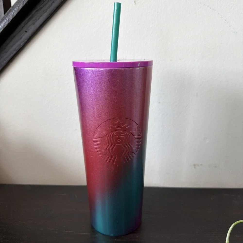 2022 Starbucks Spring Release Stainless‎ Steel Ombre Swirl 24oz Venti