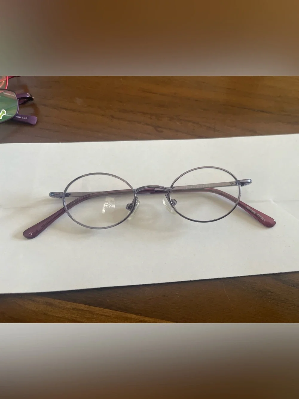 Lilac Oval Frames - Small Glasses
