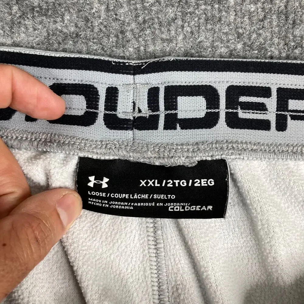 Under Armour ColdGear Pants Mens XXL Gray Fleece Lined Joggers‎ Loose Fit