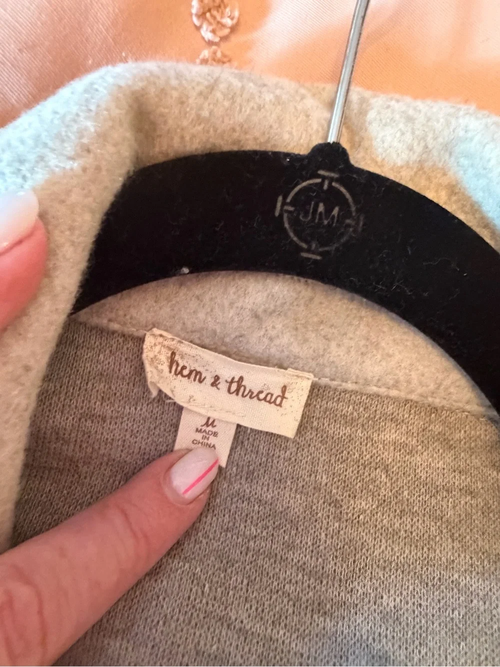 Hem & Thread Neutral Beige Wool-Blend Jacket