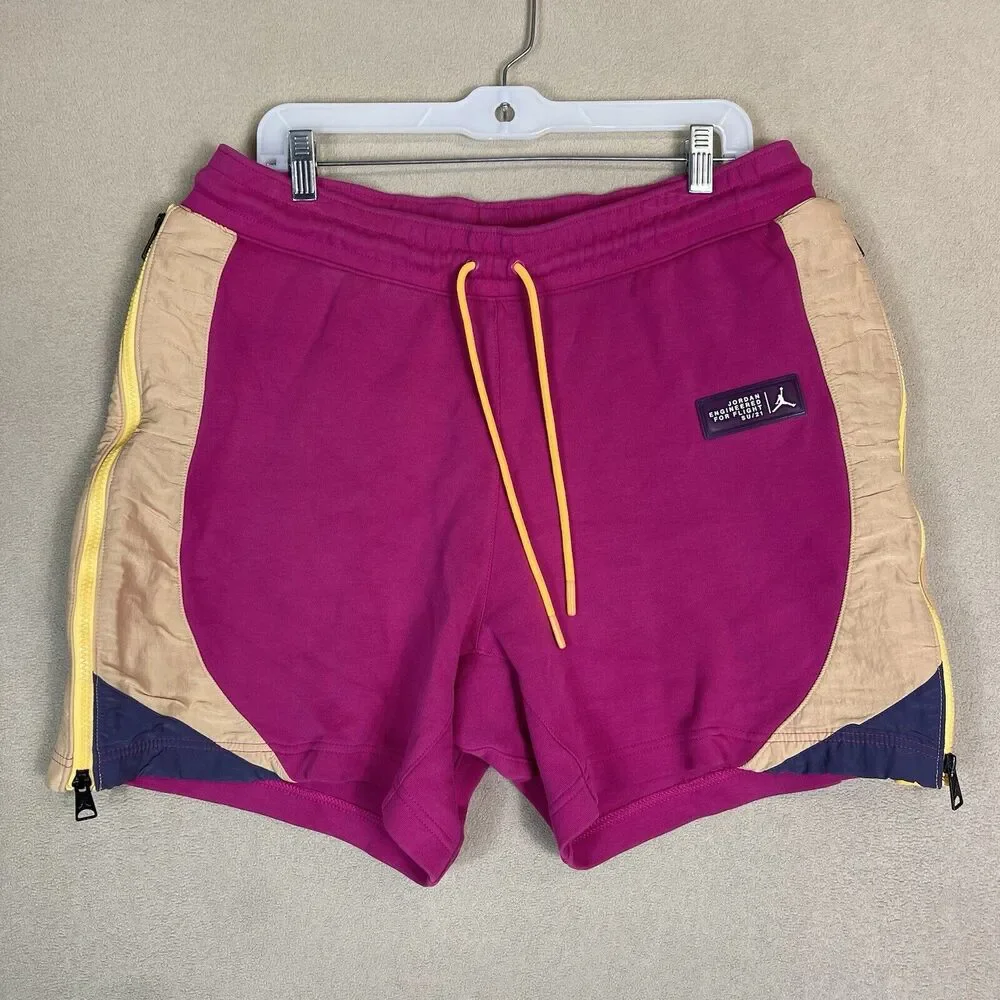 Jordan Shorts Mens Large Pink Jumpman Logo Casual‎ Basketball Adult