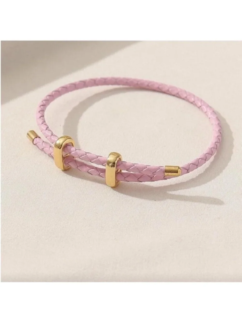 New! Pink Leather Bracelet NWOT