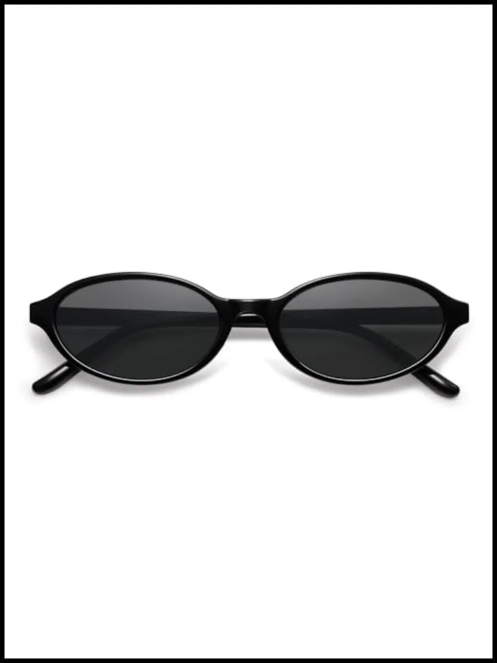 Retro Small Oval Cat Eye Sunglasses 90s Narrow Shades UV400 Protection