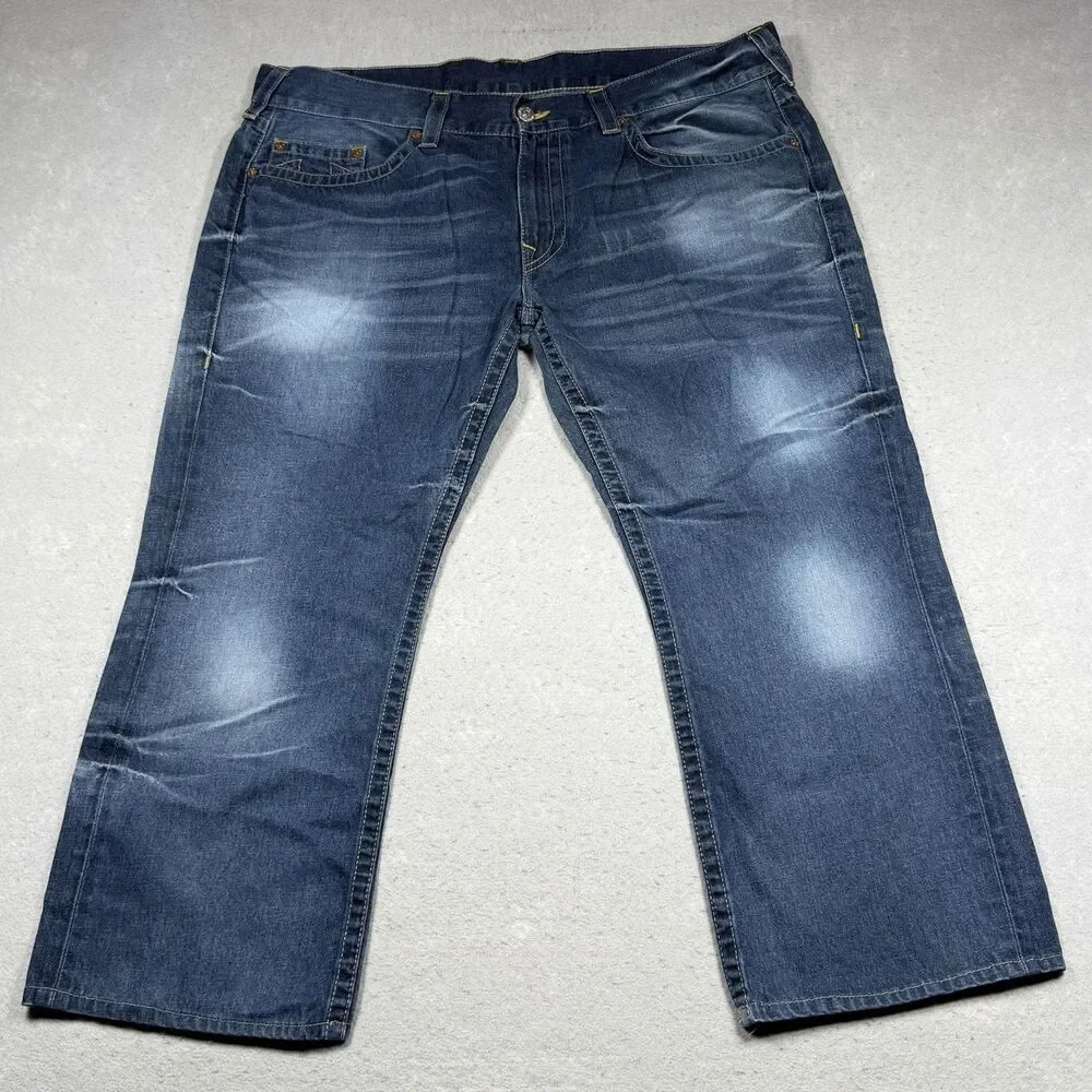 True Religion Jeans Mens Size 42 Blue Denim Straight Jeans 5-Pocket