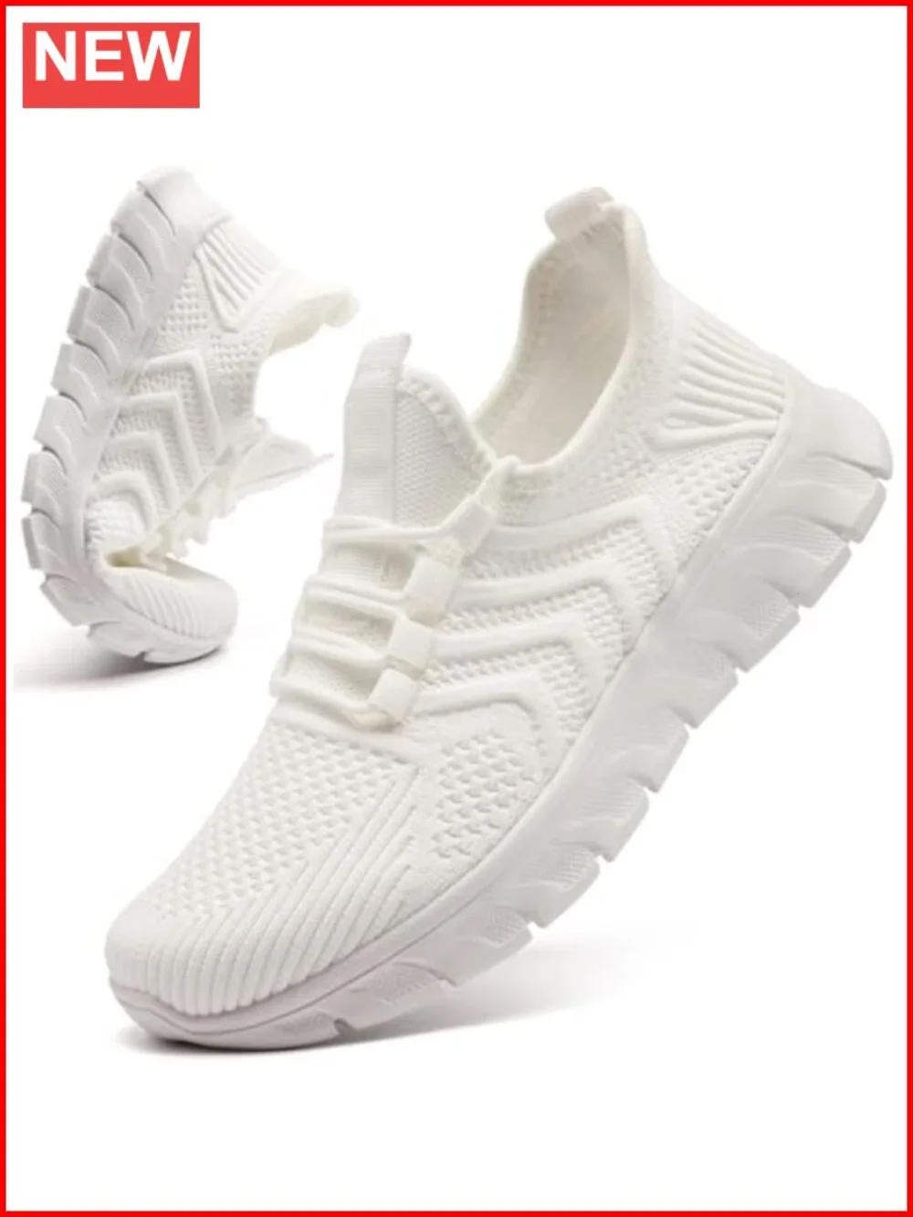 Women Slip On Running Shoes Breathable Lightweight Non Slip Walking Sneakers