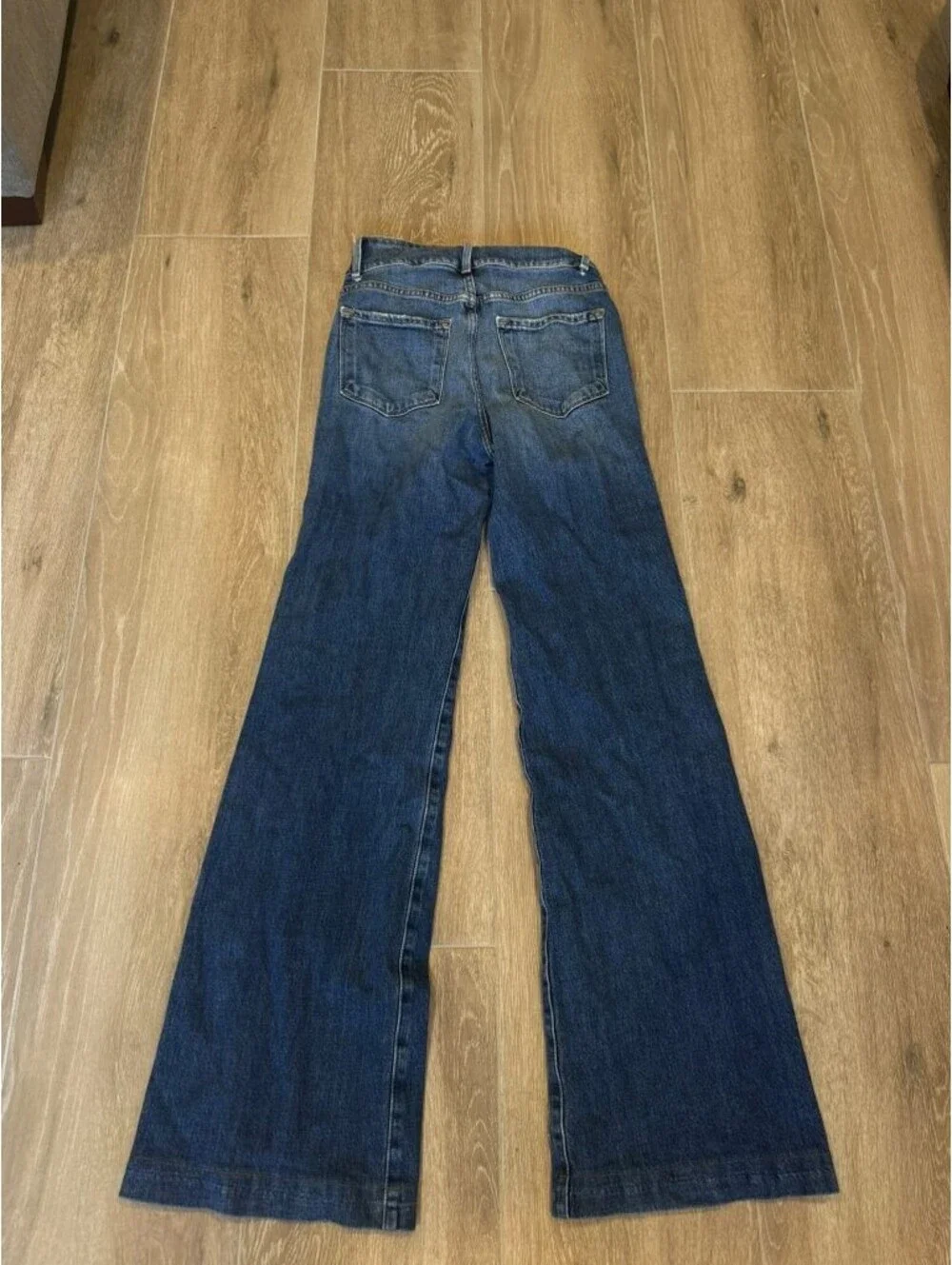 goop x FRAME Flare Jeans Womens 25 Wide Leg High Rise Denim