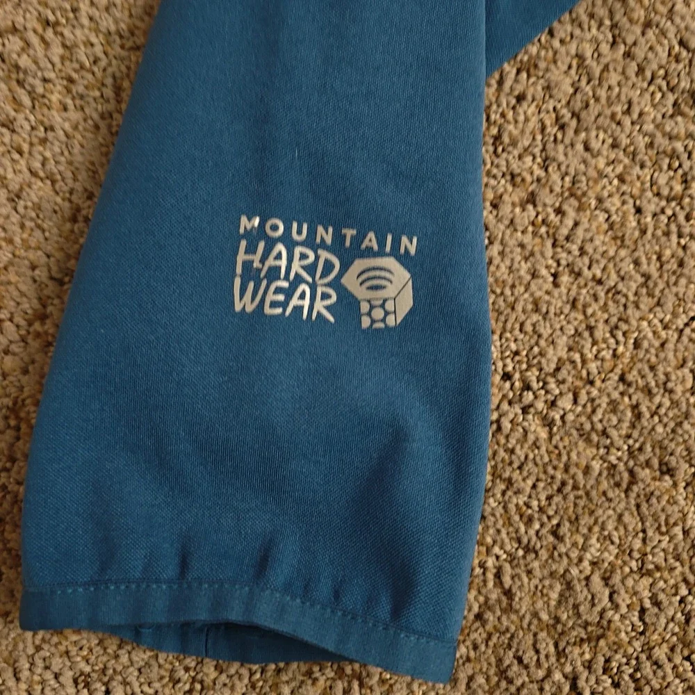 Mountain Hardwear Men's Fleece Jacket Blue Full‎ Zip Size Large Outdoor