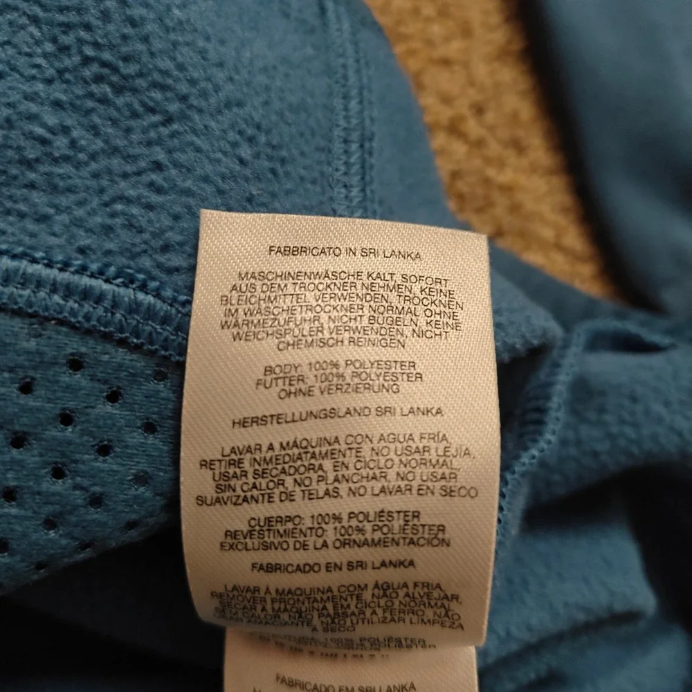 Mountain Hardwear Men's Fleece Jacket Blue Full‎ Zip Size Large Outdoor
