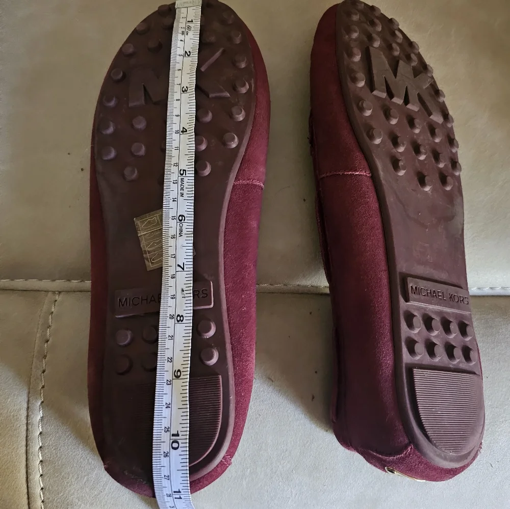 Michael Kors‎ suede burgundy moccasins/loafers size 11