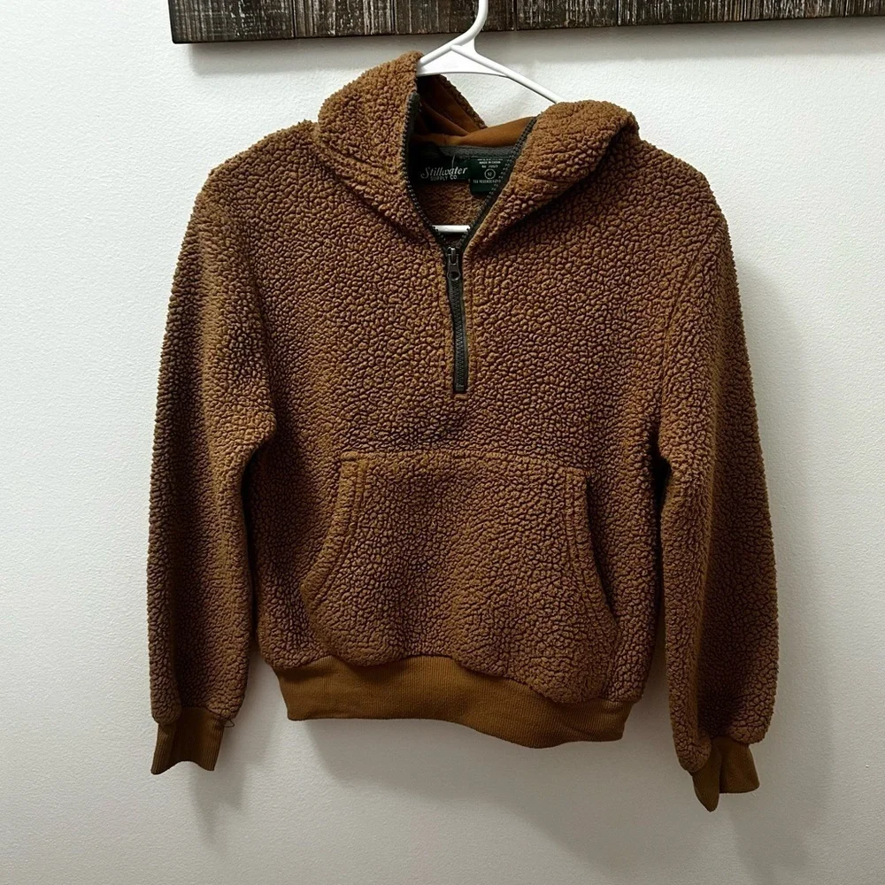 Stillwater Supply Co  Brown Sherpa Sweater youth size 12