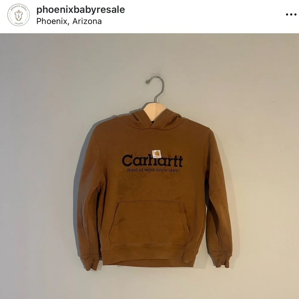 $17 ADD‎ Carhartt Youth Hoodie Sweatshirt Size SMALL 6Y 7Y 8Y