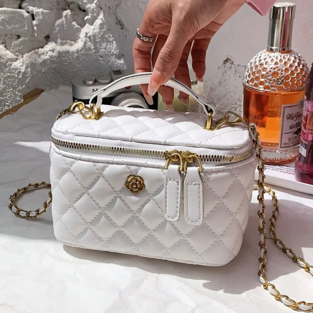 White Casual Women's Minimalist Shoulder & Crossbody Handbag