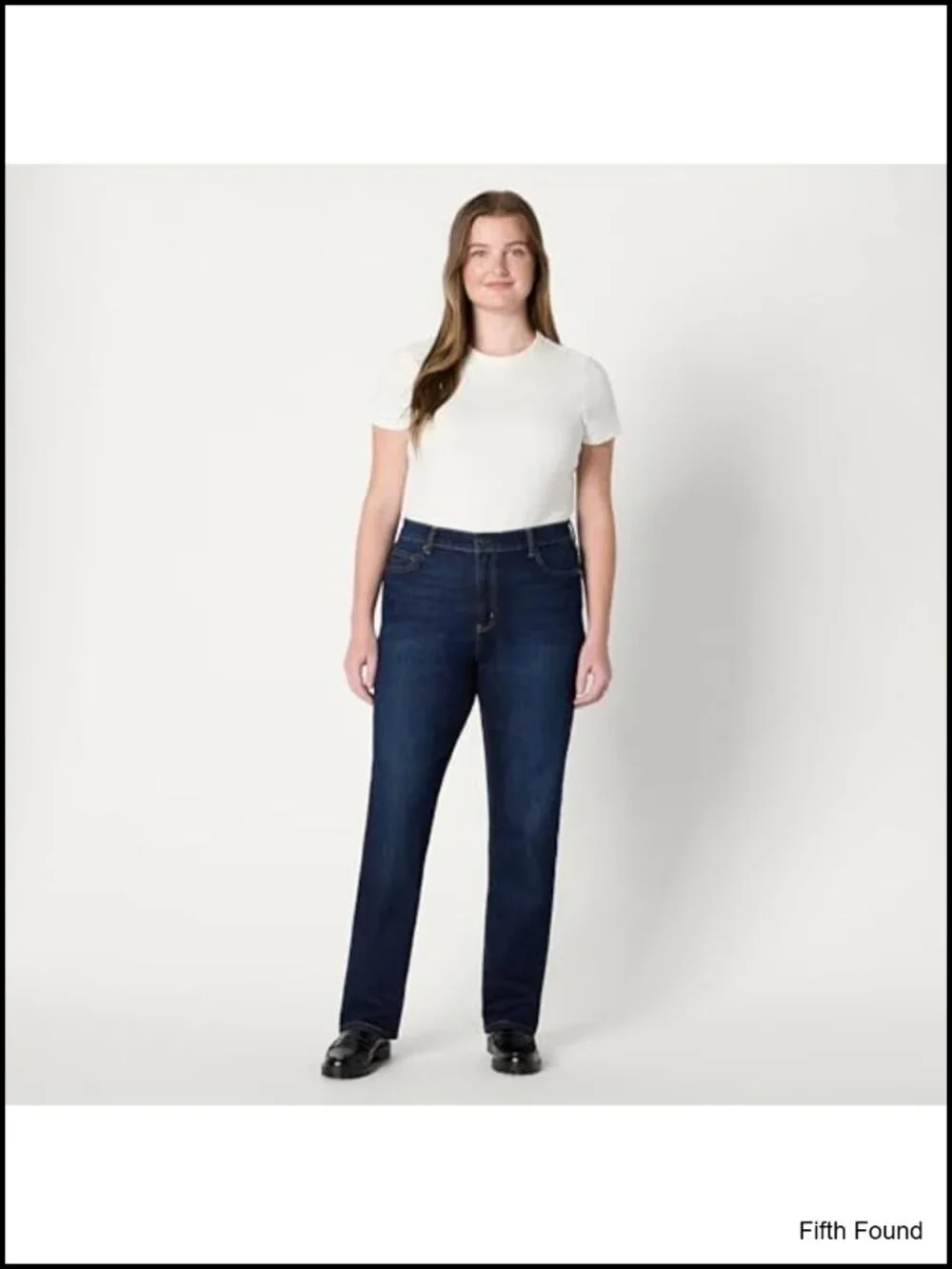 Women's Medium Stretch Slim-Fit Mid-Rise Straight Leg Jeans