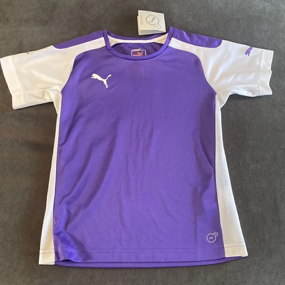 Girls Puma Purple and White T-Shirt Size Youth M NWT
