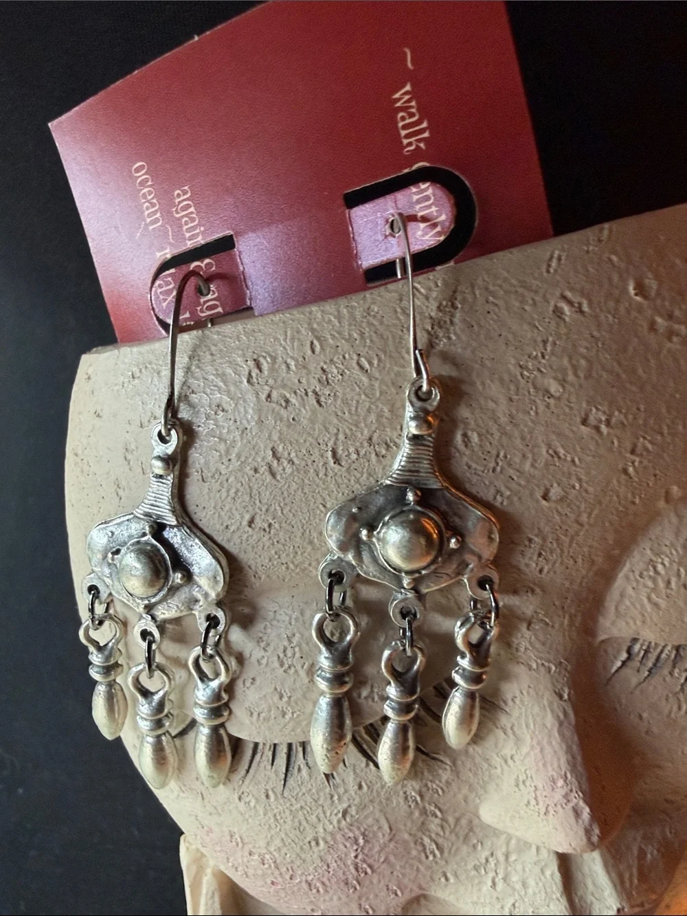 Handcrafted Silver-Tone Dangle Earrings - Boho Chandeliers