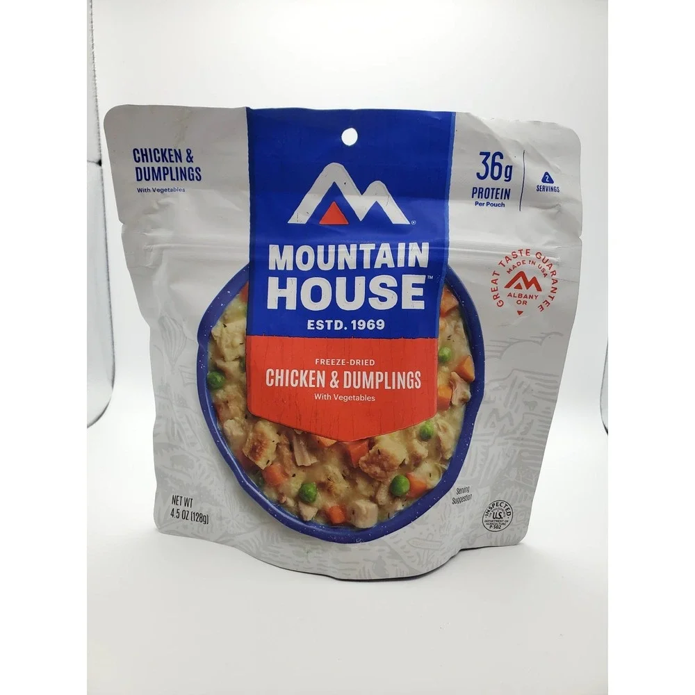 Mountain House Chicken & Dumplings Freeze Dried Food - 2 Servings. Mar 2054