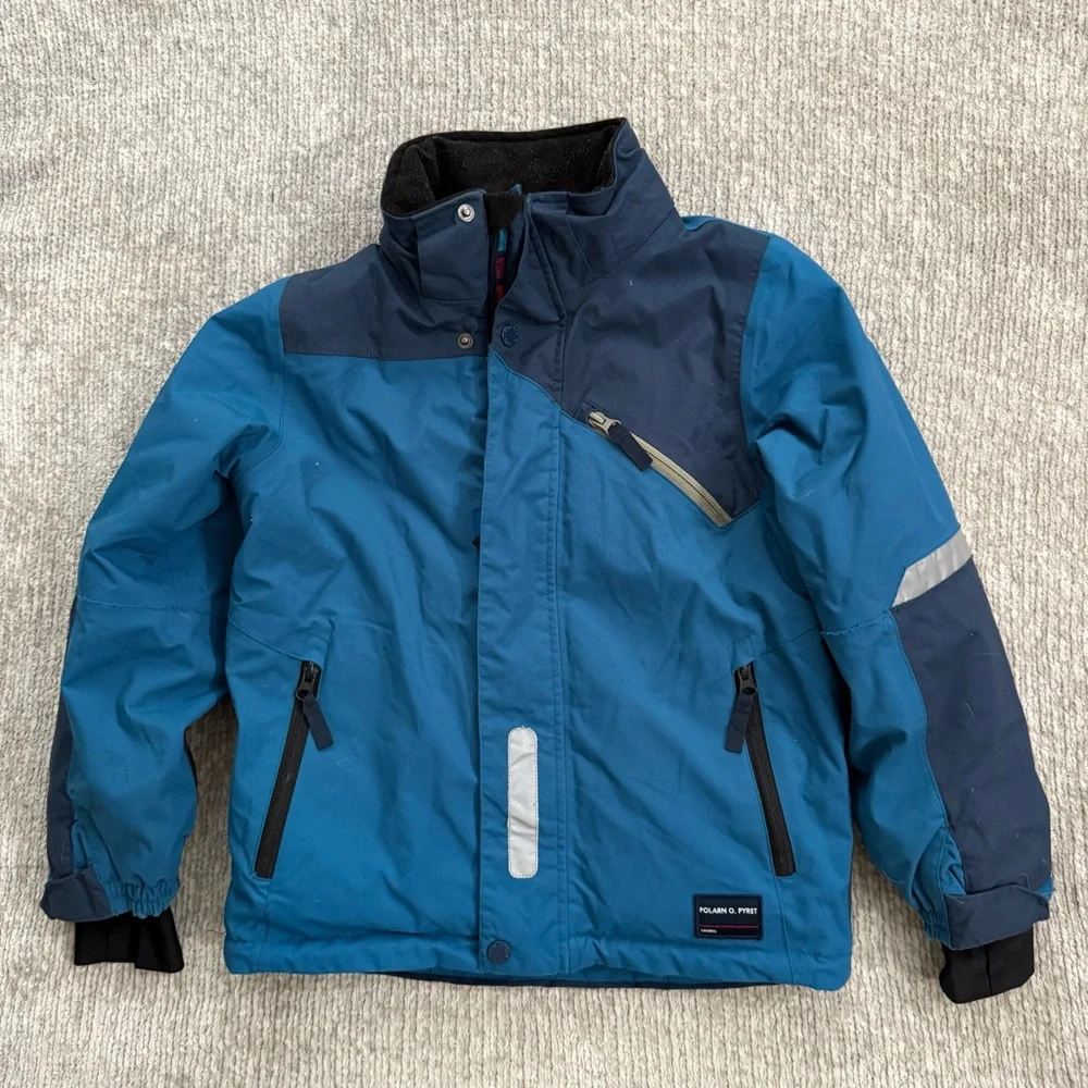 Polarn O. Pyret Kids Winter Ski Jacket Blue Waterproof 7–8Y 128 Snow‎ Gear