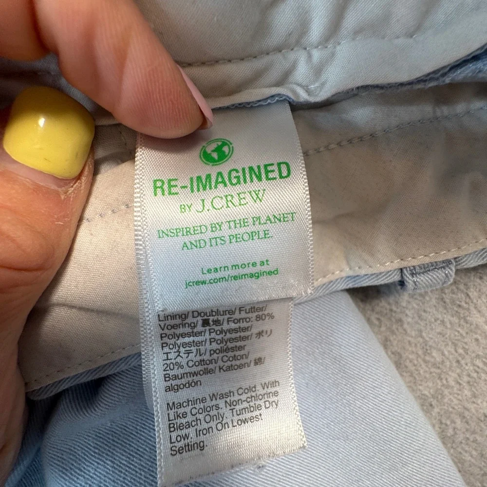 J Crew Flex Slim Chino‎ Pants Mens 30x32 Light Blue Stretch Reimagined