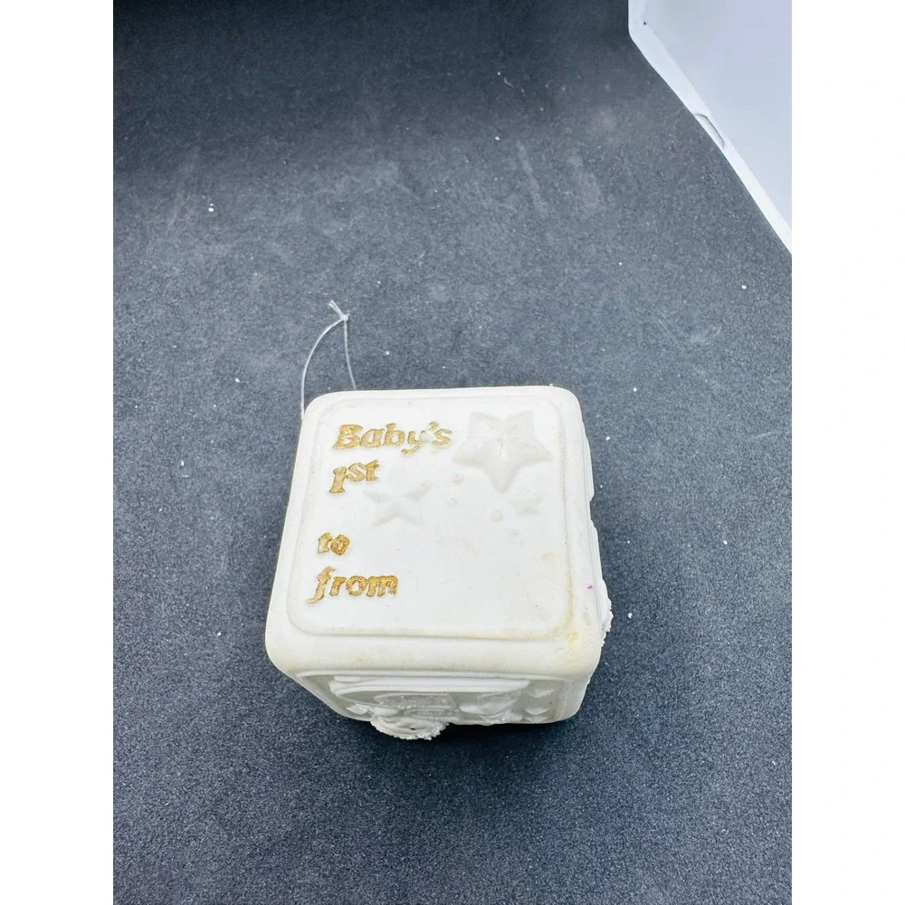 Babys 1st Birthday Ornament Keepsake Block‎ Block with ABC Letters