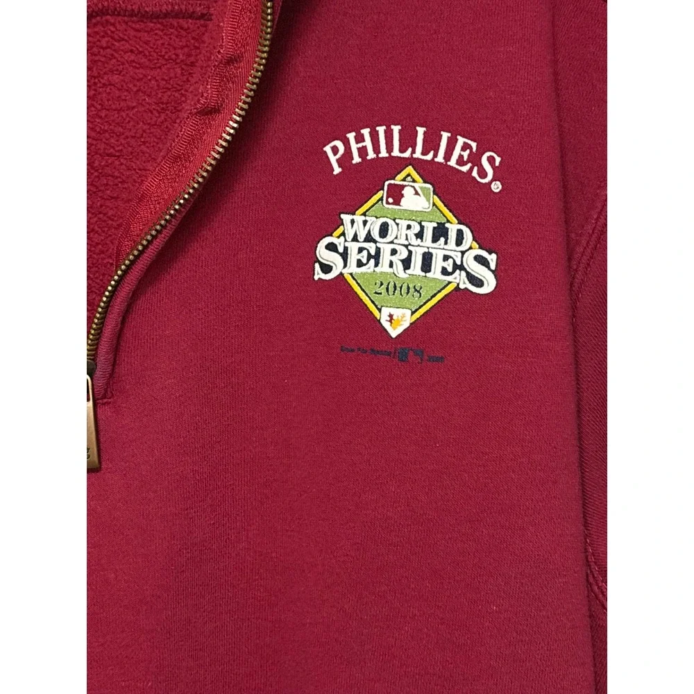 Mens Gear For Sports Philadelphia Phillies 2008 World Series 1/4 Zip Red XL