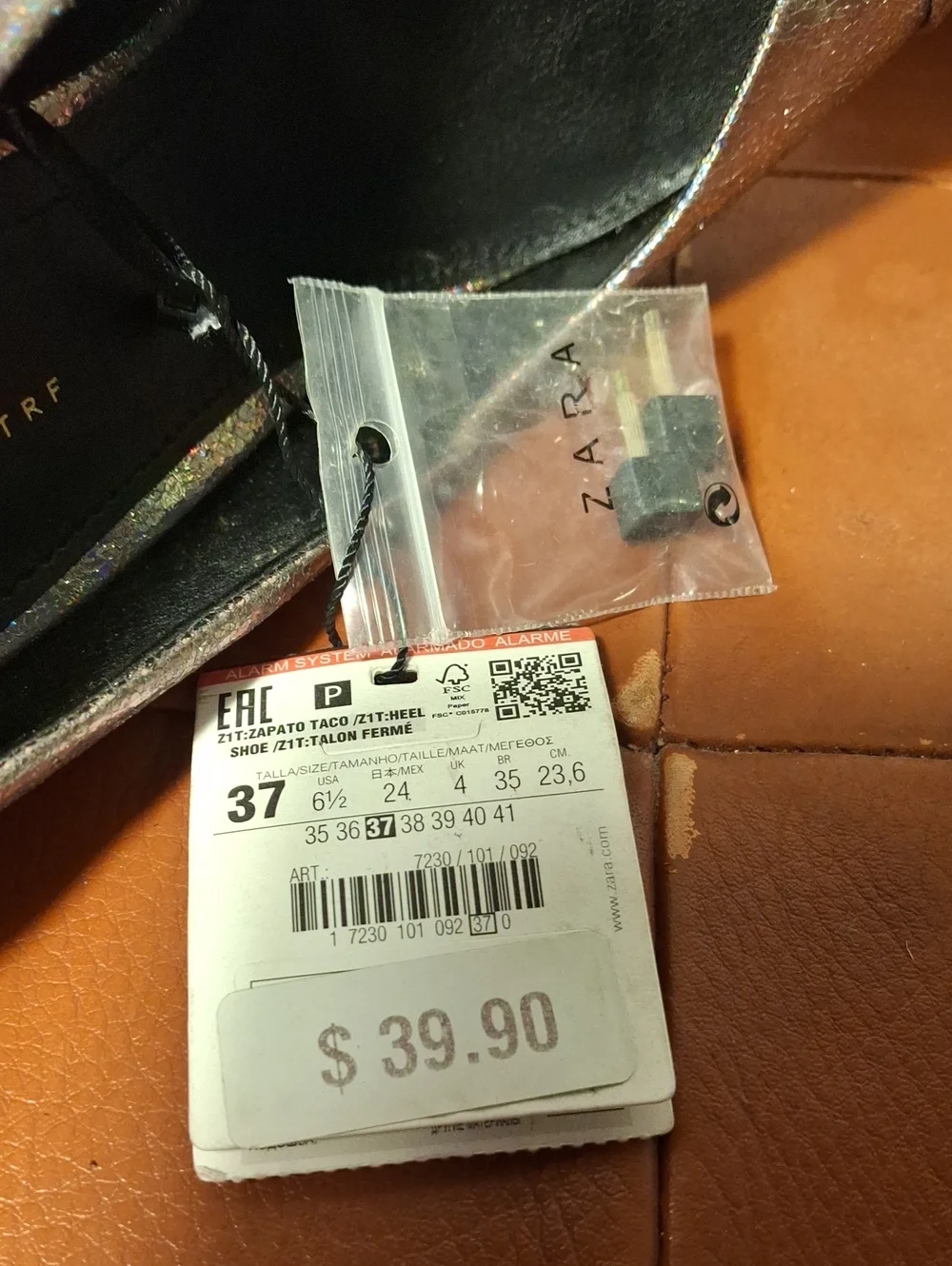 Zara metallic iridescent