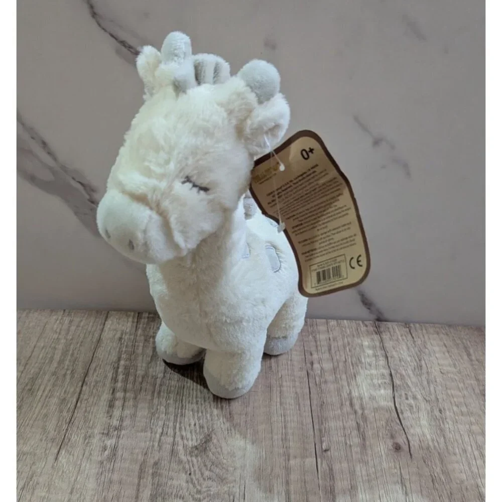 KELLYTOY Giraffe Plush Soft Stuffed‎ 11” Rattle K Luxe Baby Cream Gray Lovey EUC