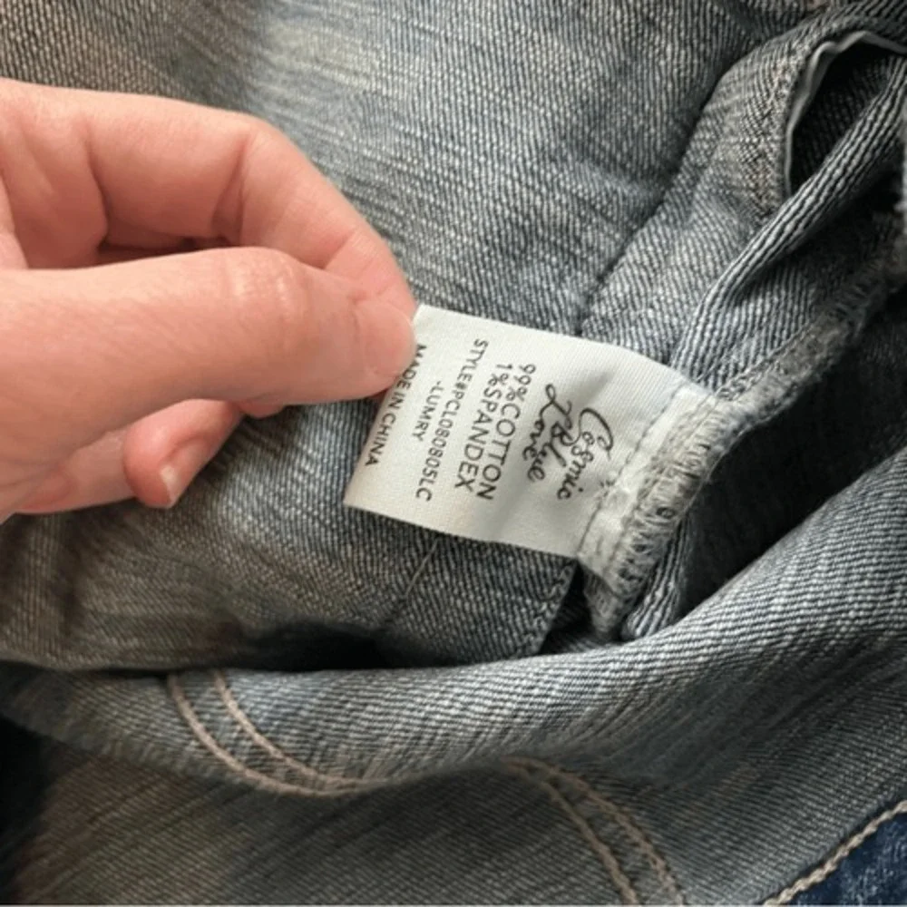cosmic blue love classic denim
