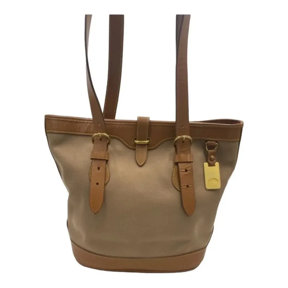 Dooney & Bourke VINTAGE T307, N°362308, made in USA, Tan Small Bucket‎ Bag