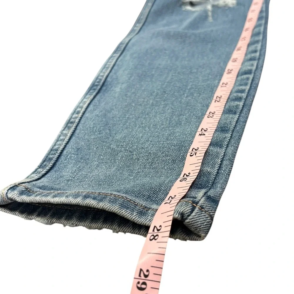 Good American Skinny Crop Distressed Denim Jeans Gap-Proof Waist Size‎ 8/29 NWT