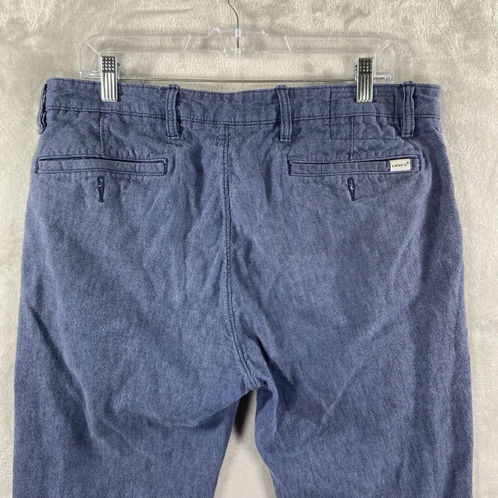 Levi's Jogger Pants Mens 36x27 Linen Blend Cotton Tapered Stretch Lightweight