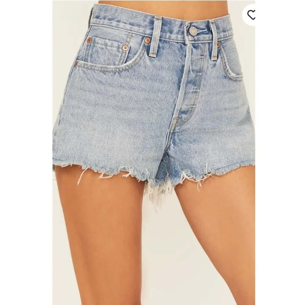Levi's 501 Light‎ Wash Micro Vibes Shorts Size 29