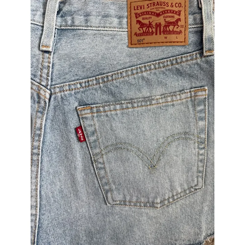 Levi's 501 Light‎ Wash Micro Vibes Shorts Size 29