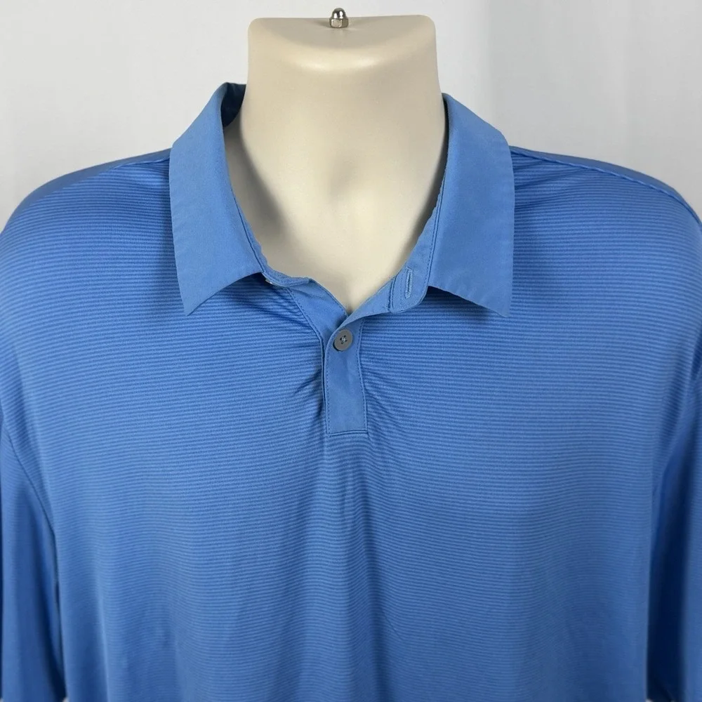 adidas Men's Ultimate Short Sleeve Golf Polo Shirt Light Blue, Stretch, Size L